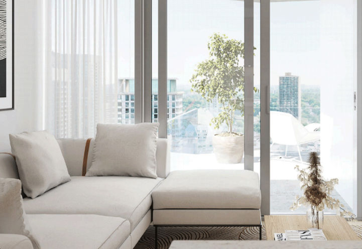 Interior Living Space with View of Balcony - Untitled Toronto Condos 2