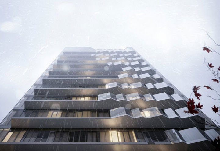 Looking Up at the Tower of Untitled Toronto Condos 2