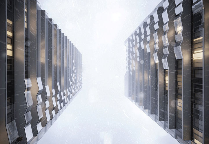 Looking Up at the Towers of Untitled Toronto Condos 2