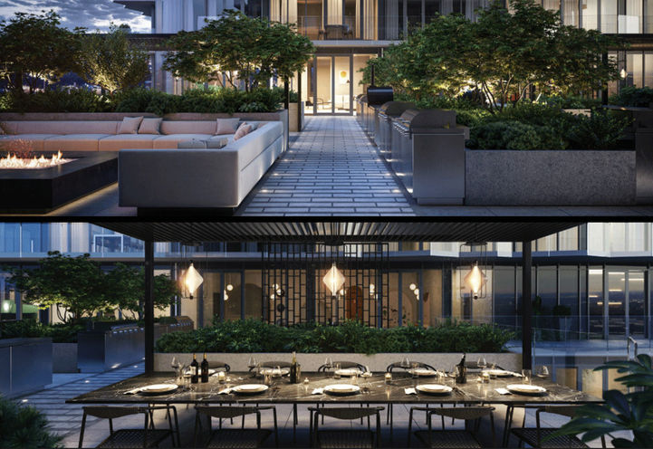 Outdoor Social and Dining Areas at Untitled Toronto Condos 2