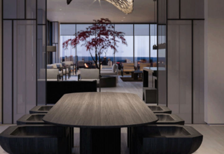 Private Dining Area with Table and Chairs at Untitled Toronto Condos 2