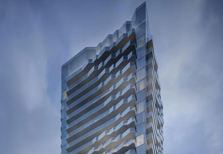 Dusk Skyline View of Untitled Toronto Condos