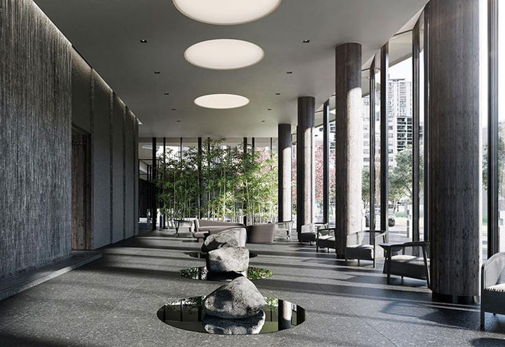 Lobby with Japanese Maple Tree Features at Untitled Toronto Condos