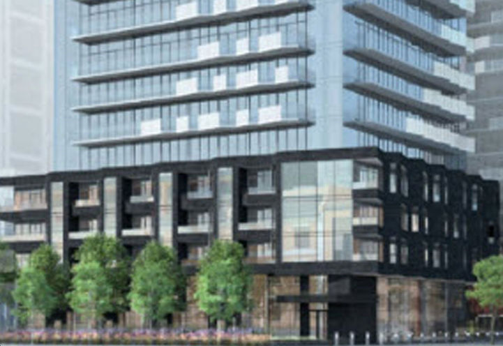 Looking at the Podium of Untitled Toronto Condos