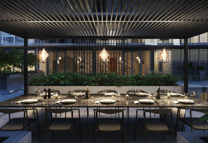 Patio with Outdoor Dinning at Untitled Toronto Condos