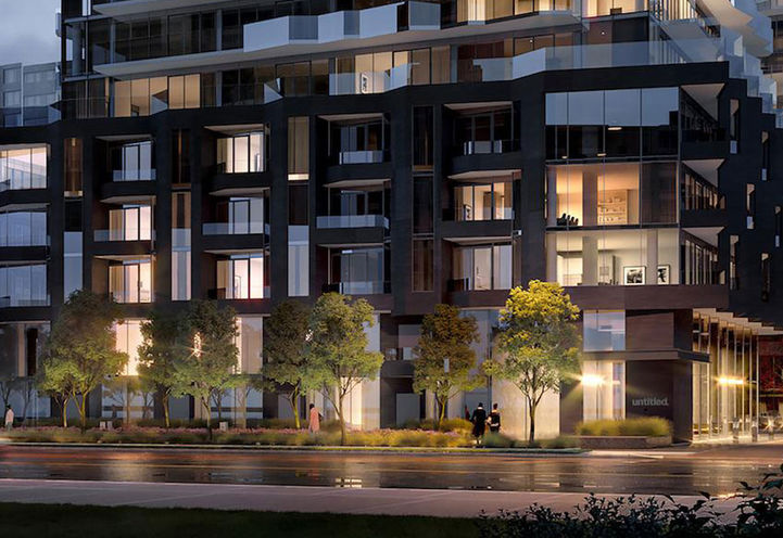 Podium and Street Level View, Untitled Toronto Condos