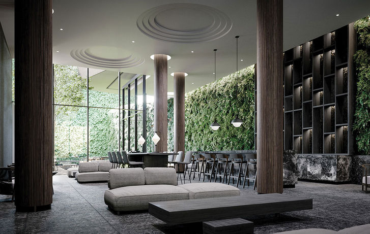 Shared Flexible Work-space and Wi-Fi Lounge at Untitled Toronto Condos