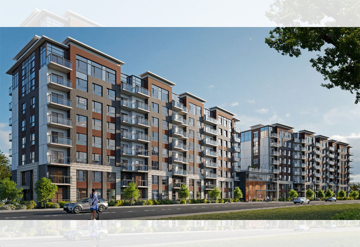 Verde Living Condos Street Level View of Building Exteriors