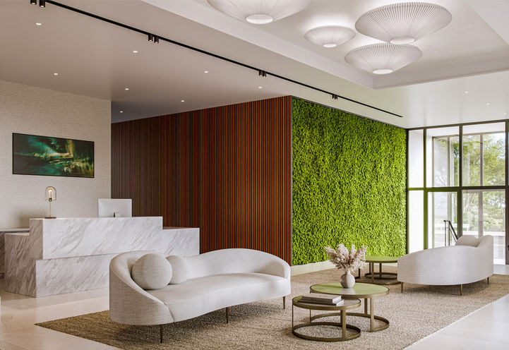 Verde Living East Condos Lobby with Concierge