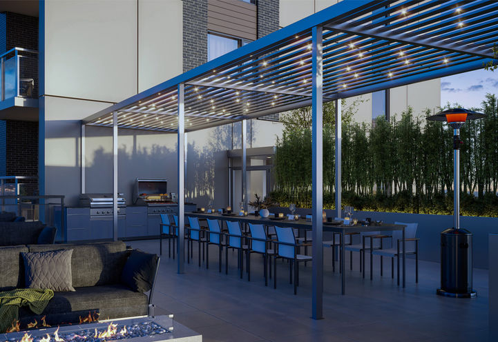 Verde Living East Condos Upper Terrace with Dining Space