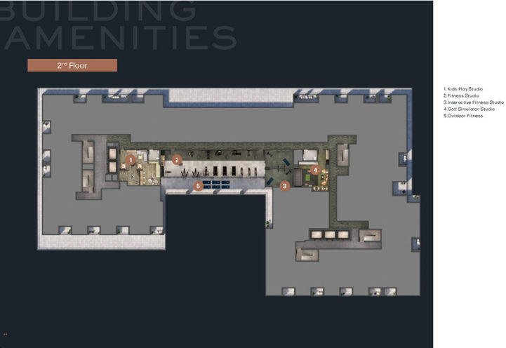 Verge East Condos 2nd Floor Amenity Plan
