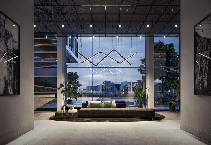 Verge East Condos Resident Lobby Interiors