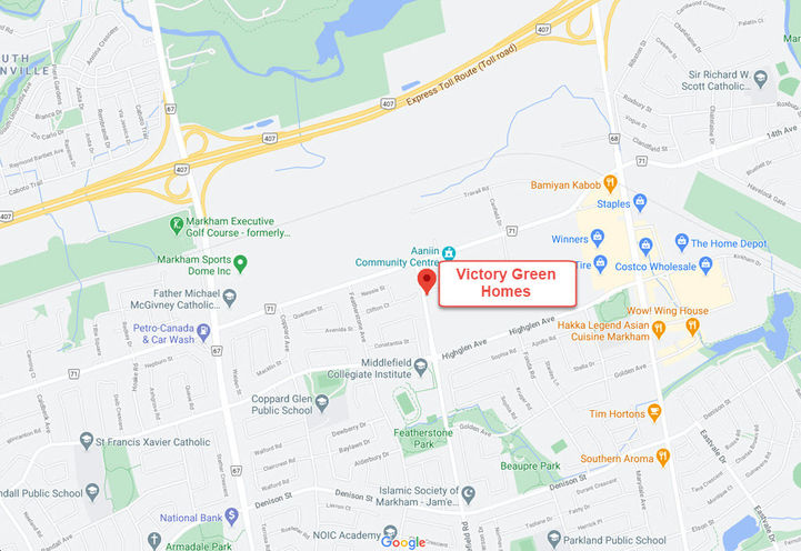 Victory Green Homes Site Location Map View