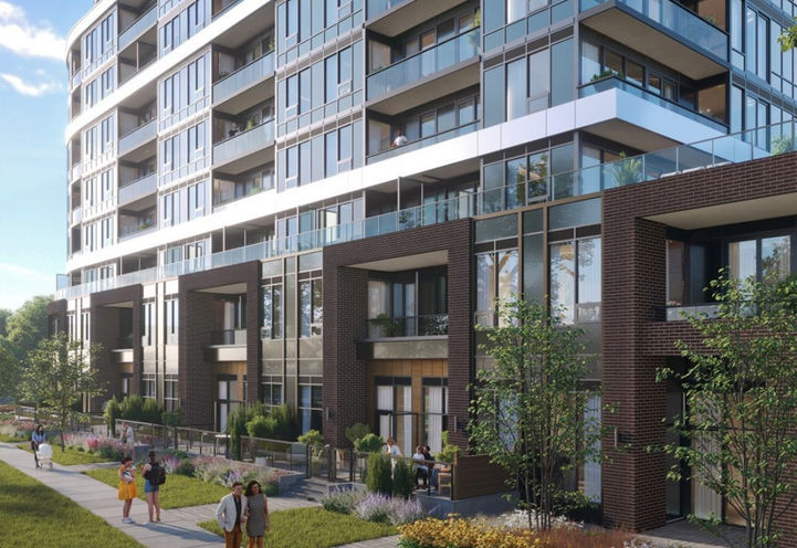 Vidal Condos Exterior View of Building's Lower Levels