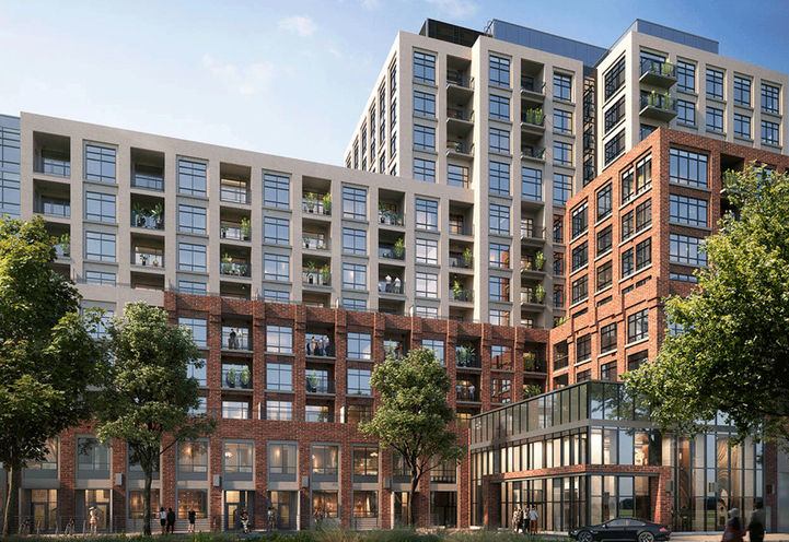 Exterior View of the Villages of Oak Park Condos