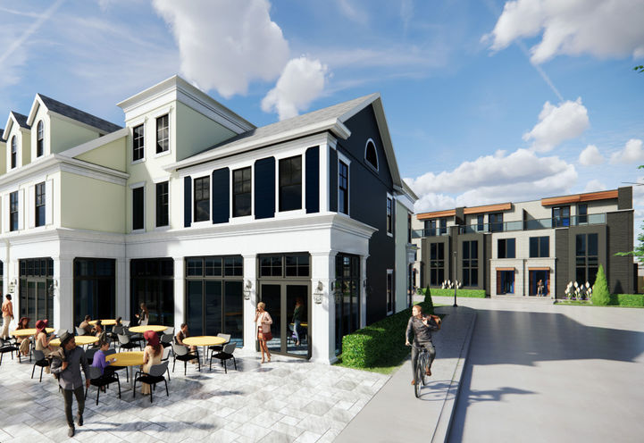 Vineyard Square Towns Community View of Commercial Space & Units