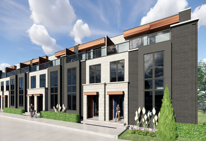 Vineyard Square Towns Streetscape View of Units