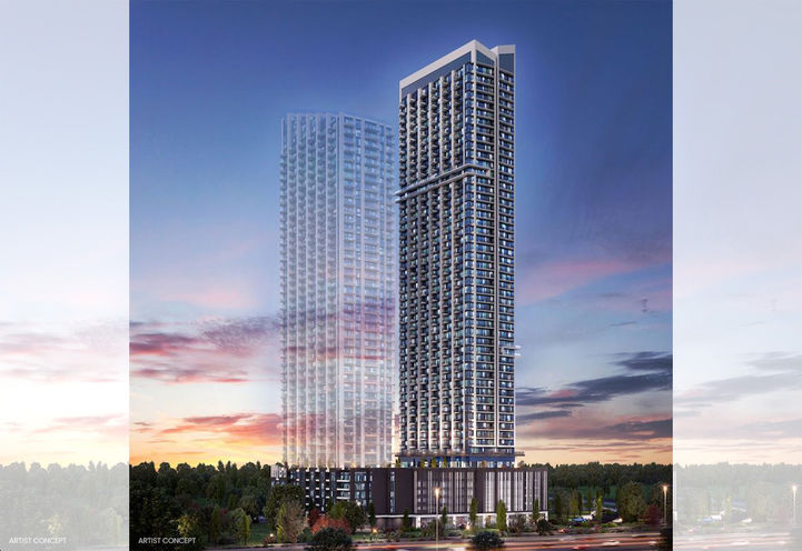 VuPoint Condos 2 -Exterior Tower View at Dusk