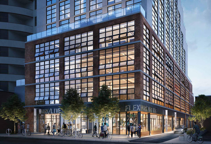 Early Rendering of Warehouse Lofts Toronto