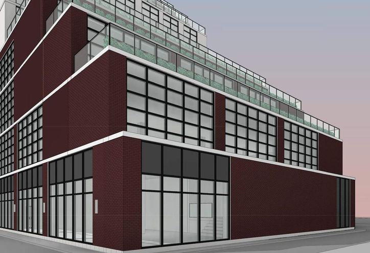 Initial Podium Design for Warehouse Lofts Toronto