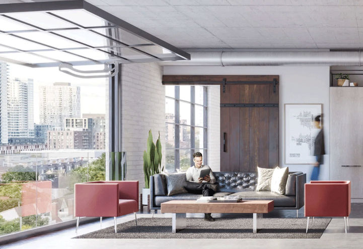 Loft Interiors Living Space of Warehouse Lofts