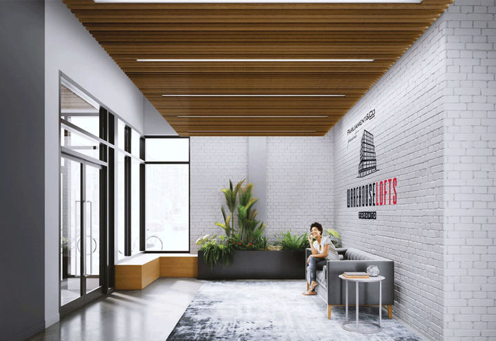 Resident Lobby Interiors of Warehouse Lofts