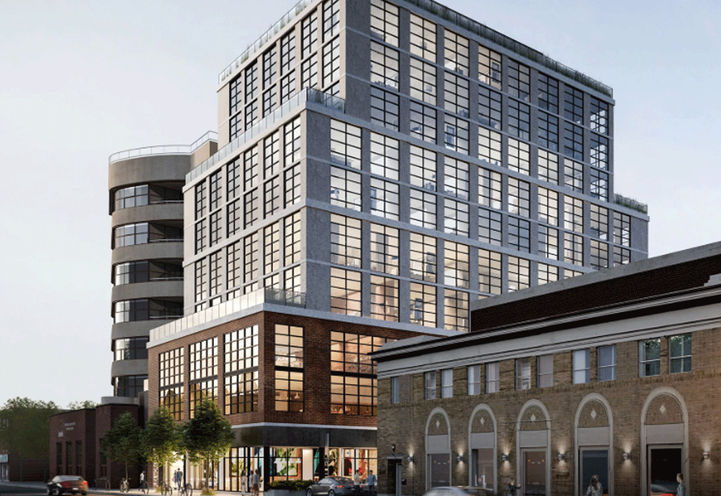 Street Level View of Warehouse Lofts Toronto Building Exteriors