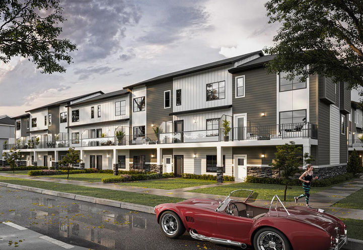 Watercrest Towns Calgary Streetscape View of Exteriors