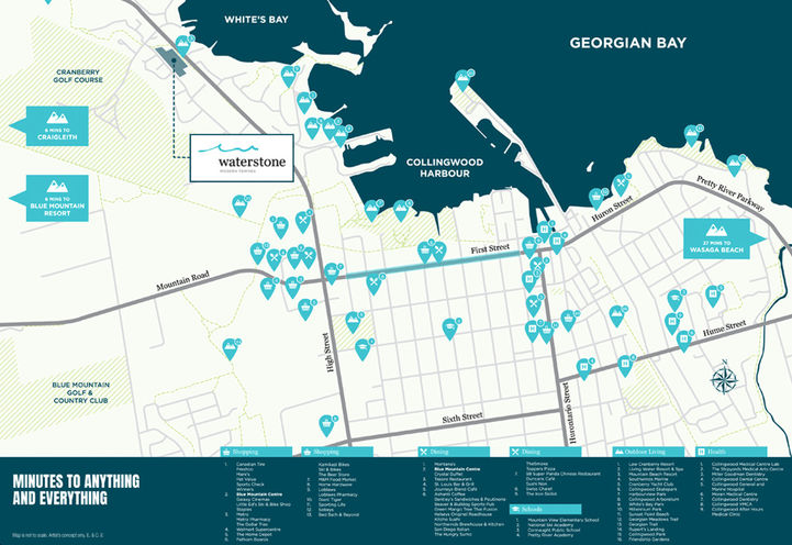 Waterstone Modern Towns- Amenities Map