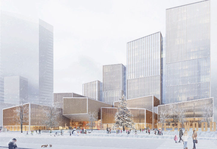 Westerly Condos 2- Etobicoke Civic Centre during Winter