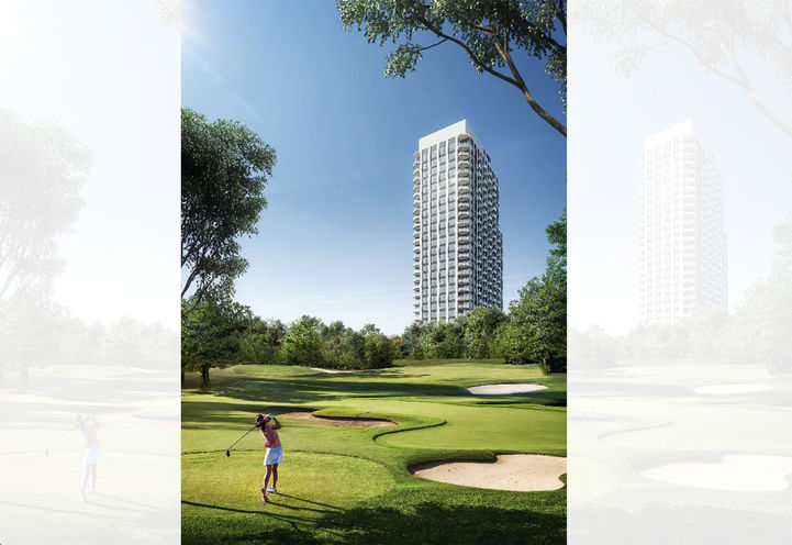 Westerly Condos 2 View of Tower From the Greens of Islington Golf Club