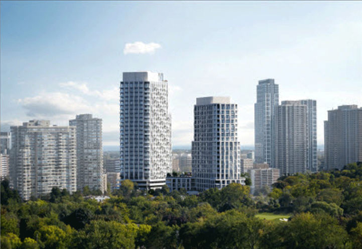 Westerly Condos - Early Rendering Etobicoke skyline View