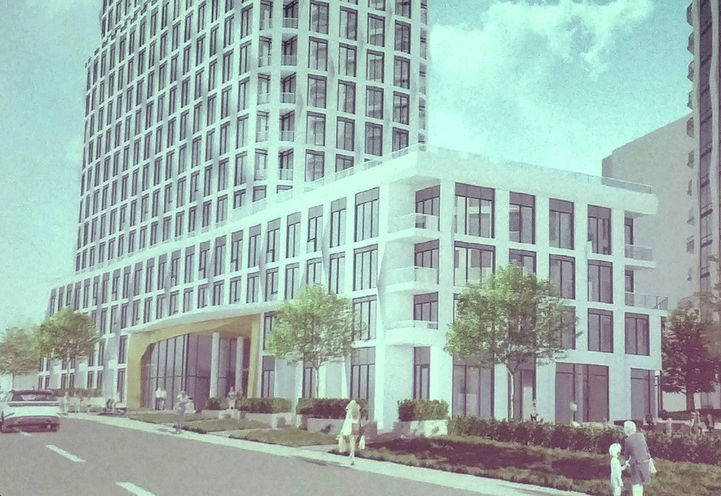 Westerly Condos Early Rendering of the Podium Exteriors