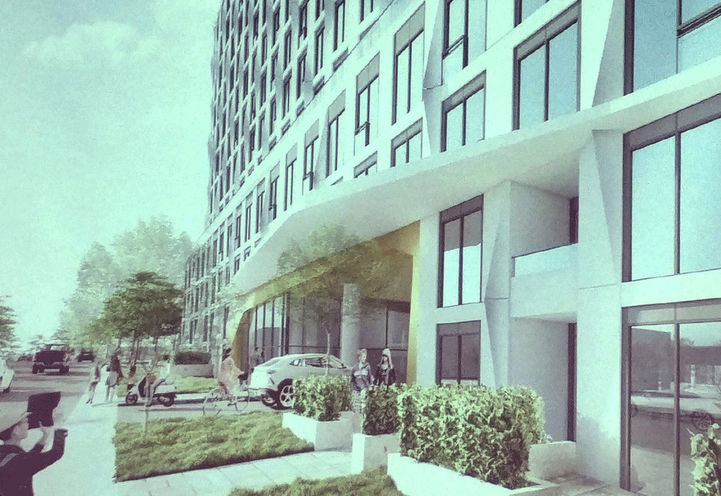 Westerly Condos Early Rendering of the Resident Entrance