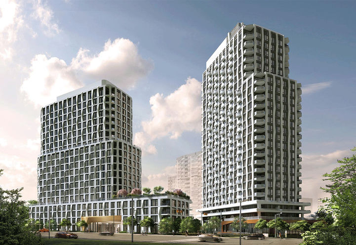 Westerly Condos - Exterior View of the Tower and Podium Levels