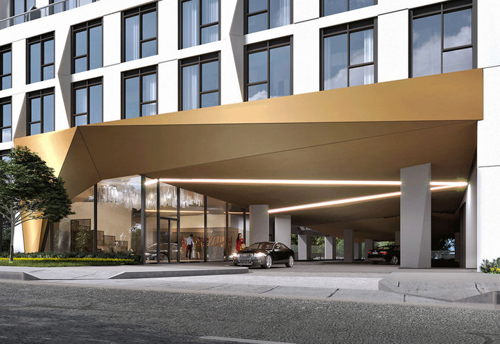 Westerly Condos - Looking to Entrance at Podium Level