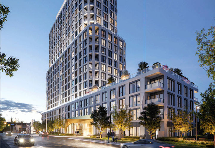 Westerly Condos -  Looking up at the Tower from Street Level