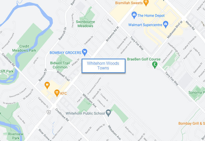 Whitehorn Woods Towns Map View of Project Location