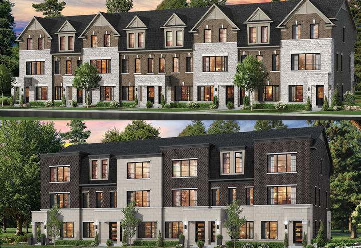 Whitehorn Woods Towns Split Screen View of Exteriors