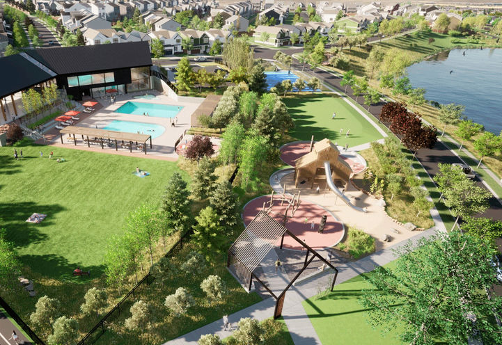 Wildflower Homes Calgary Park & Pool Amenity View