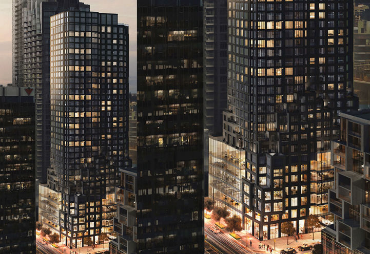 Y&S Condos Exterior View at Night