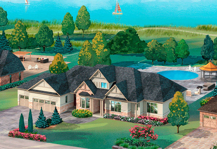 Young's Cove Homes Close Up of  Detached Home Exterior